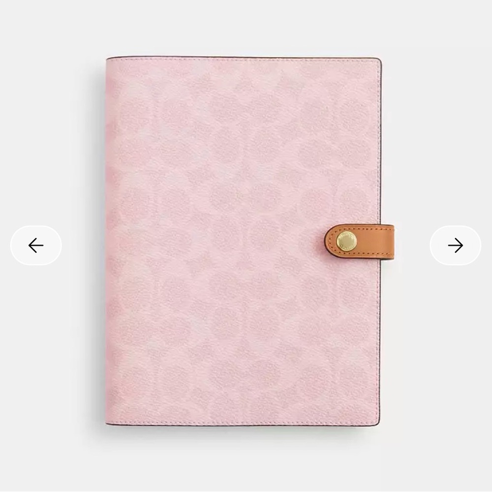 Coach Notebook Signature Pink Canvas